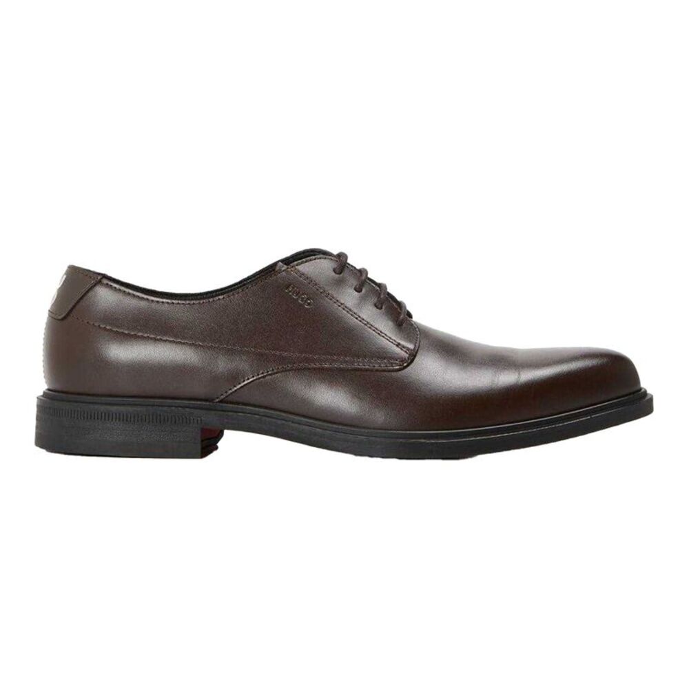 Hugo Boss Mens Kerr Leather Derby Shoes / Dark Brown
